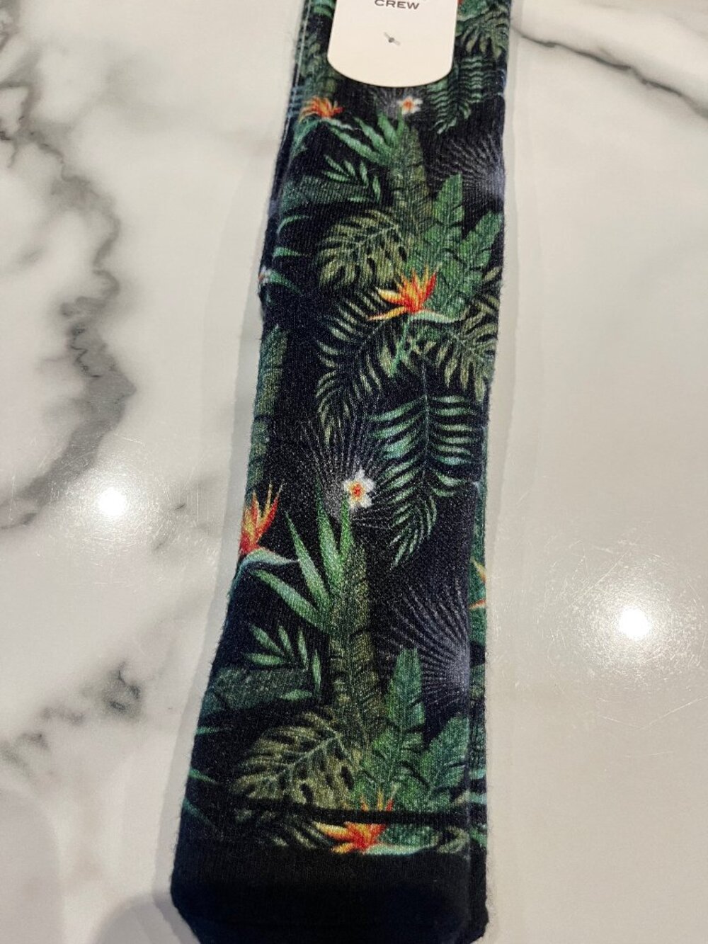 NWT Cariloha Bamboo Printed Crew Socks Tropical Foliage - Size L - Picture 3 of 6